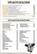 Menu La Grange Lorient - Les spécialités de blé noir et galettes