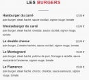 Menu Le Carré - Burgers