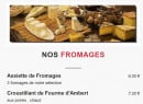 Menu Le Carré - Fromages