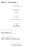 Menu Le Tire Bouchon - Menu escapade