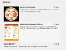 Menu Pizzas Rigal - Les menus