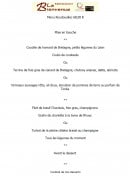 Menu Le bienvenue - Le menu roudouallec