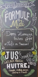 Menu Chez homard - exemple de menu