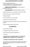 Menu Les Caudalies - Le menu de groupes suite