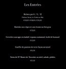 Menu La Sultana - Les entrées