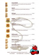 Carte et menu de Le Rosbif à Saint Vincent sur Oust — burgers suites