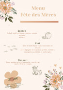 Menu Le Clos des Hortensias - Menu fetes des meres 2023