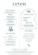 Menu L'Even - La carte