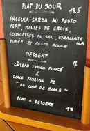 Menu Le Mojo - L'ardoise