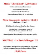 Menu Auberge du chemin de fer - Le menu che- minot à 7€, menu découverte gustative à 11,5€...