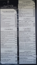 Menu Les Logoden - Les crêpes, flambées et boissons,...