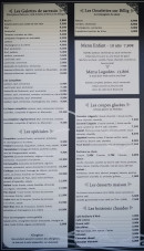 Menu Les Logoden - Les galettes, spéciales et coupes glacées,...