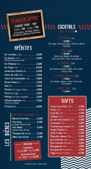 Carte et menu de Le Voilier à Arzon — Les apéritifs, softs et cocktails,...