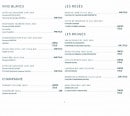 Menu L'entre deux - Vins