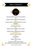 Menu L'Antre de Nous - Menu  bretanie