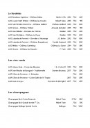 Menu Auberge du Rohan - Les vins page 3