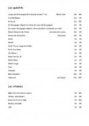 Menu Auberge du Rohan - Les apéritifs et whiskies