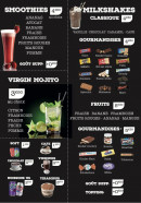 Menu Ben & Dami - Les smoothies, milkshake, ...