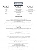 Carte et menu de Brasserie des Arts et Métiers à Metz — Les menus