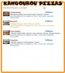 Menu Kangourou Pizzas - Les Halals