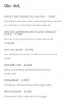 Menu Le Groupe - Gin · 4cL
