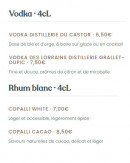 Menu Le Groupe - Rhum blanc · 4cL et vodka · 4cL