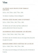 Menu Le Groupe - Les vins