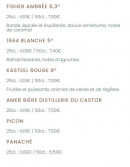 Menu Le Groupe - Les bières pression suite