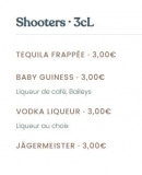 Menu Le Groupe - Les shooters · 3cL
