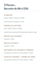 Menu Le Groupe - À picorer…