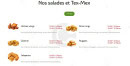 Menu Mondo Pizza - Les tex mex