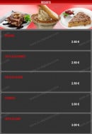 Menu Royal Pizza - Les desserts