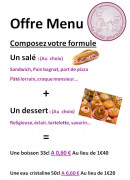 Carte et menu de Le chalet Gourmand à Saint Julien les Metz — Le menu