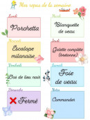 Menu Borsalino - Un exemple de menu de la semaine