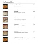 Menu Café Flamm' - Les pizzas