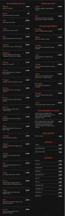 Menu Comptoir des pizzas - Les pizzas, desserts, ...