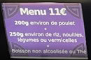 Menu Kim d'Asie - Les menus 11€