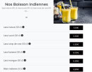 Menu Le Shalimar - Les boissons indiennes