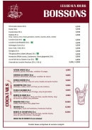 Menu Les Beaux Jours - Les boissons
