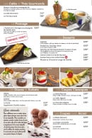 Menu Les Moulins Bleus - Café, thé, Desserts, fromages et glaces 