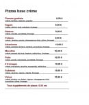 Carte et menu de Pasta in Festa à Montigny les Metz — Les pizzas base crème