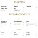 Carte et menu de Pizzeria à L'Ancienne à Montigny les Metz — Les assiettes et accompanements