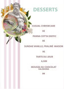 Menu Nami - Les desserts