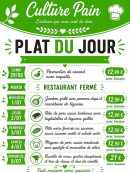 Carte et menu de Culture Pain à Terville — Exemple de plat de la semaine