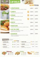 Menu Chik & Délis - Lib' delis et sandwiches