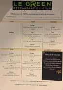 Menu Le Green - Exemple de menu