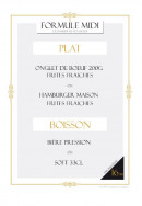 Carte et menu de La Cloche d'or à Maizieres les Metz — Formule midi