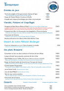 Menu Brasserie la Taverne - La carte
