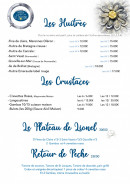 Menu Brasserie la Taverne - Carte des fruits de mer