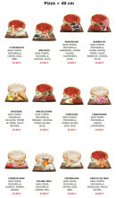 Menu Five Star Food - Les pizzas 40 cm